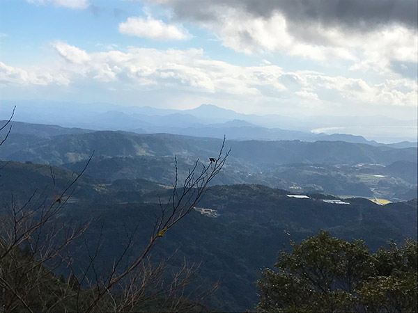 小ピーク材木岳から見えた桜島