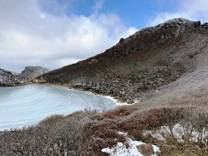 1月29日くじゅう中岳と御池の氷渡りに行ってきました